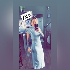 Zara Asymmetrical Dress in grey